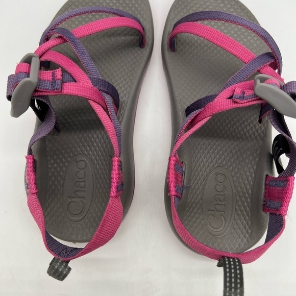CHACO GIRLS STRAPPY SANDALS SIZE 1 PINK & PURPLE STRAPS - Picture 5 of 13